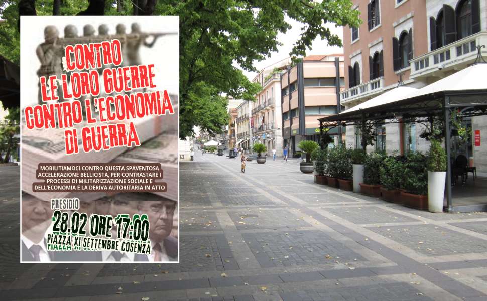 cgil riarmo presidio cosenza