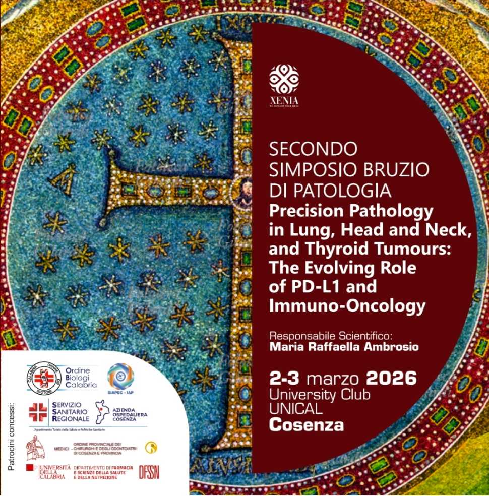 All’Unical il Simposio Bruzio di Patologia: focus su tumori di polmone, testa-collo e tiroide 52 simposio bruzio patologia rende