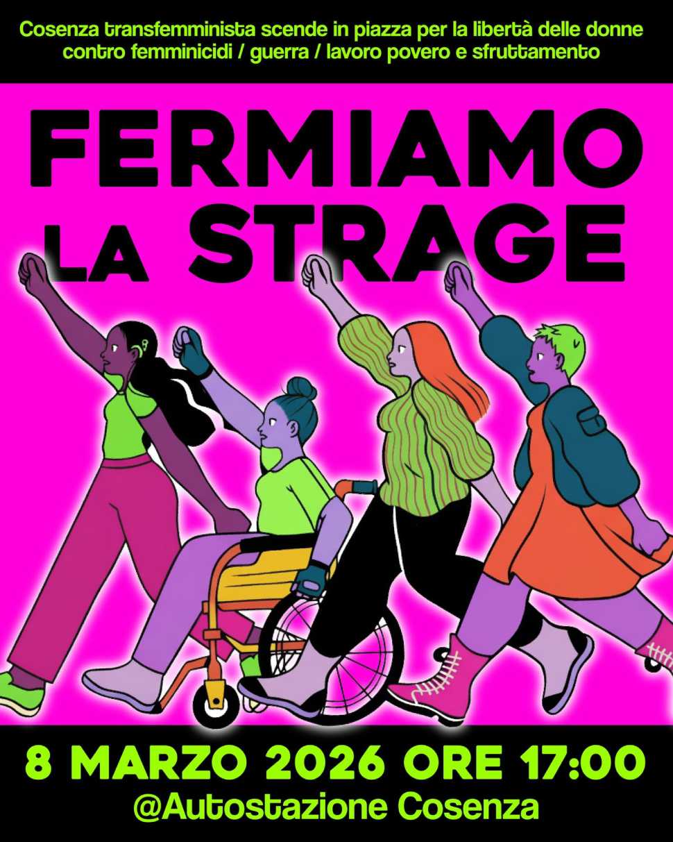 8 marzo corteo cosenza