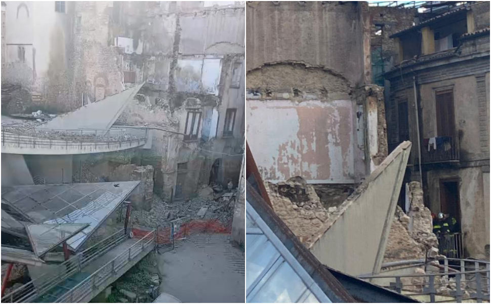 Cosenza vecchia crolla, La Base «l’amministrazione Caruso-Alimena-Mazzuca resta in silenzio» 51 Cosenza Crollo via Campagna La Base