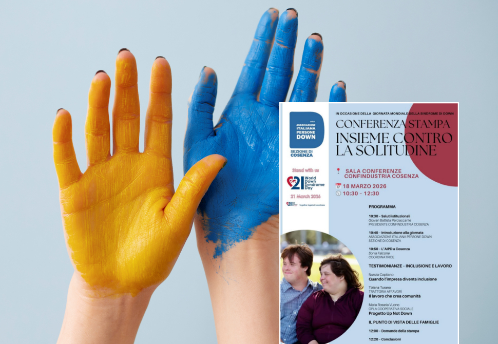 “Insieme contro la solitudine”. Il 18 marzo a Cosenza l’iniziativa per la Giornata mondiale della sindrome di Down 51 Cosenza Insieme contro la solitudine_ sindrome down
