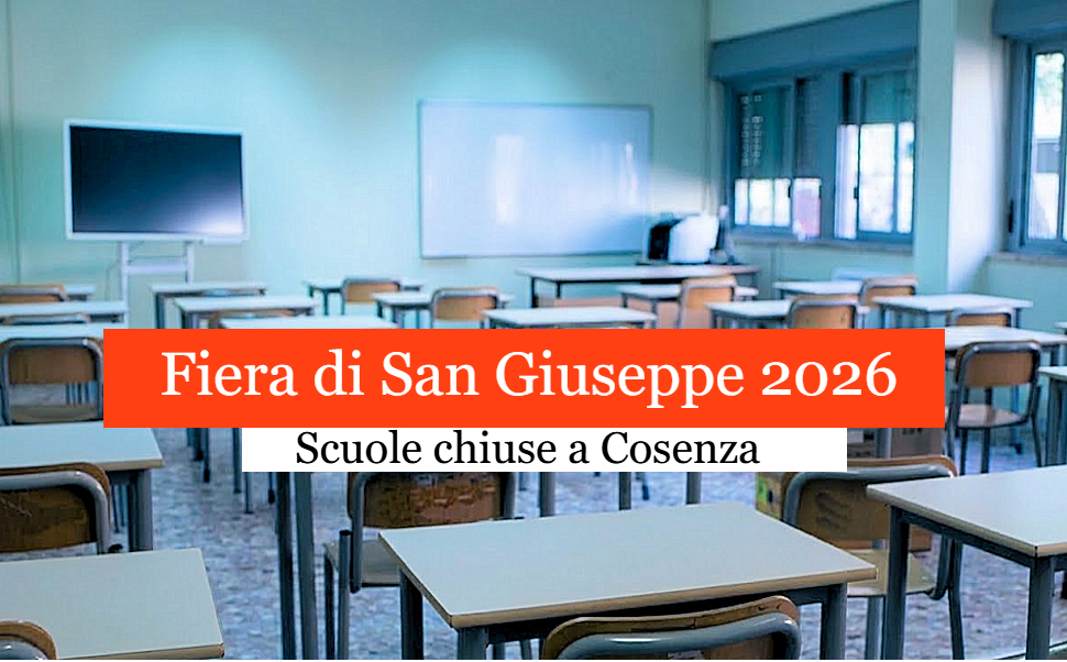 Fiera di San Giuseppe 2026 a Cosenza. Prolungata fino a sabato anche la chiusura delle scuole a Cosenza 52 Fiera di San Giuseppe Scuole chiuse Cosenza