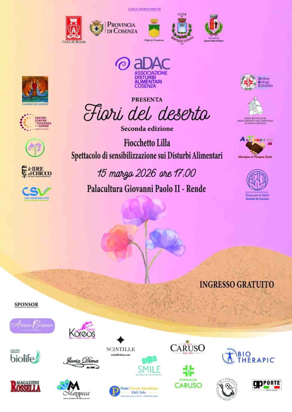 Fiori del deserto, a Rende lo spettacolo per sensibilizzare sui disturbi alimentari: "Parlare è fondamentale" 52 Fiori del deserto