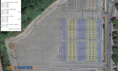 Mercato Rende area mercatale stalli posteggi e postazione via Parigi Villaggio Europa