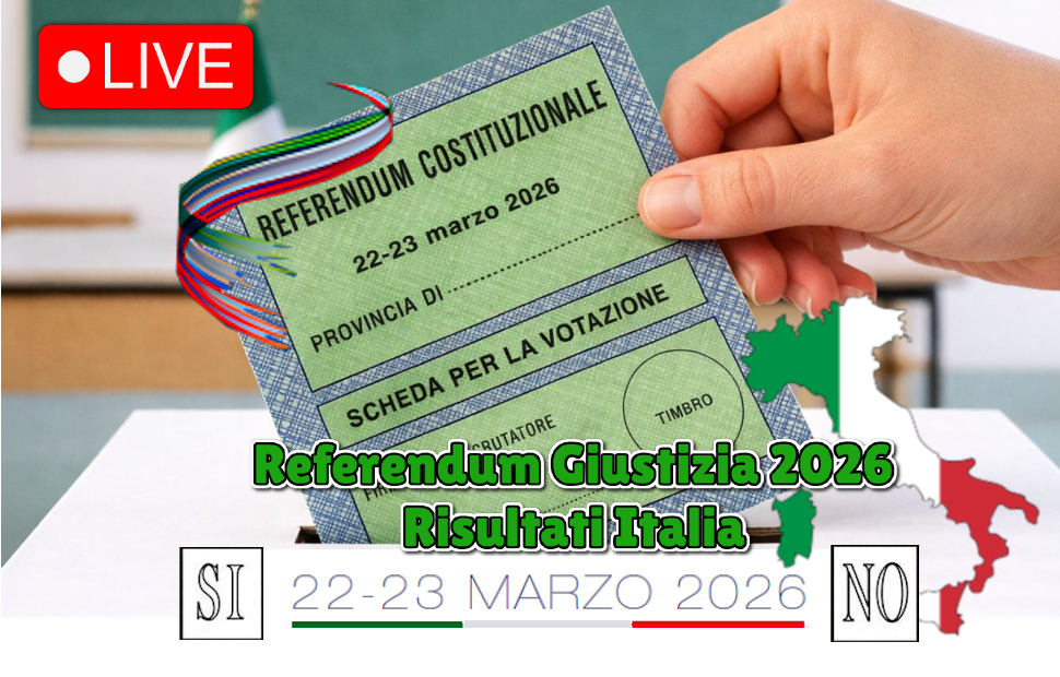 Referendum Giustizia 2026: i risultati in Italia. Vince il No (53%) sul SI (46%) - DIRETTA 51 Referendum Giustizia 2026