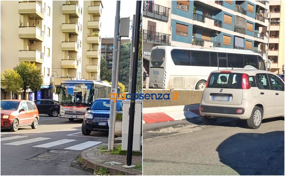 Rende via Kennedy traffico pendolari Bus 01 (2)