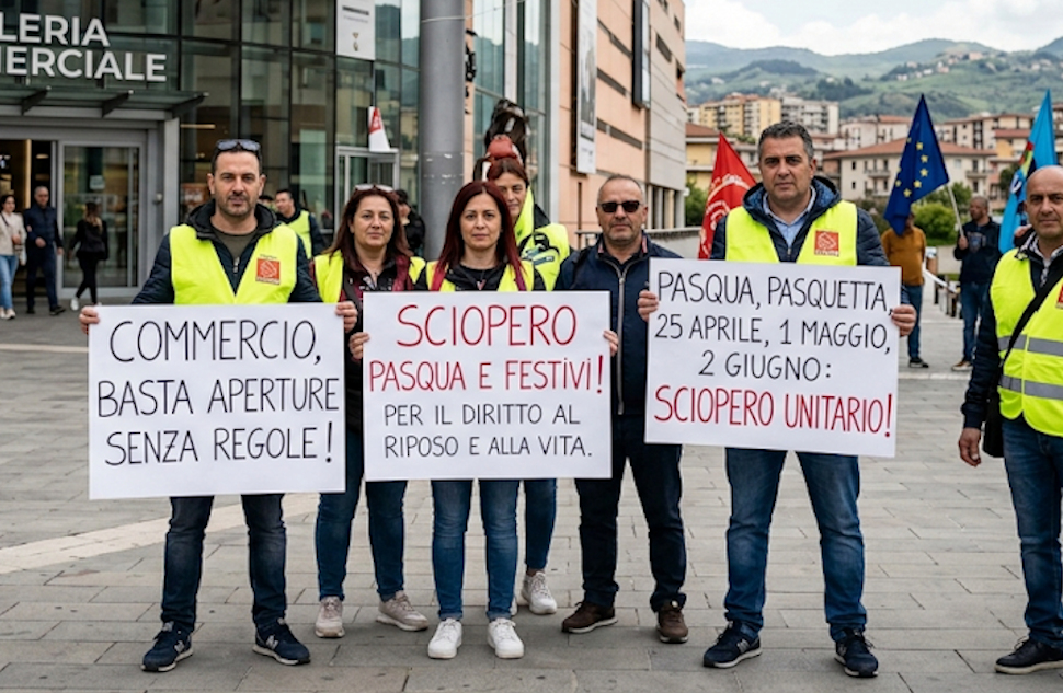 Sciopero del Commercio lavoratori