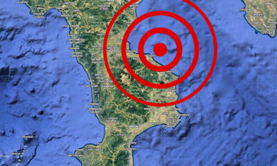 Scossa di terremoto provincia di Cosenza Ionio