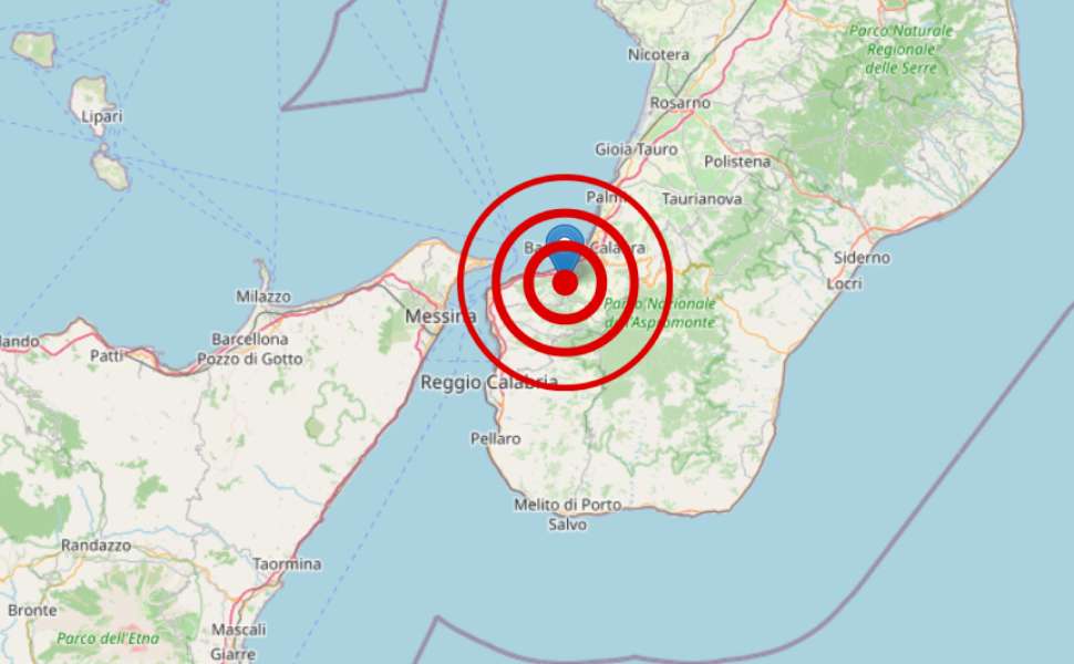 Scossa terremoto reggino