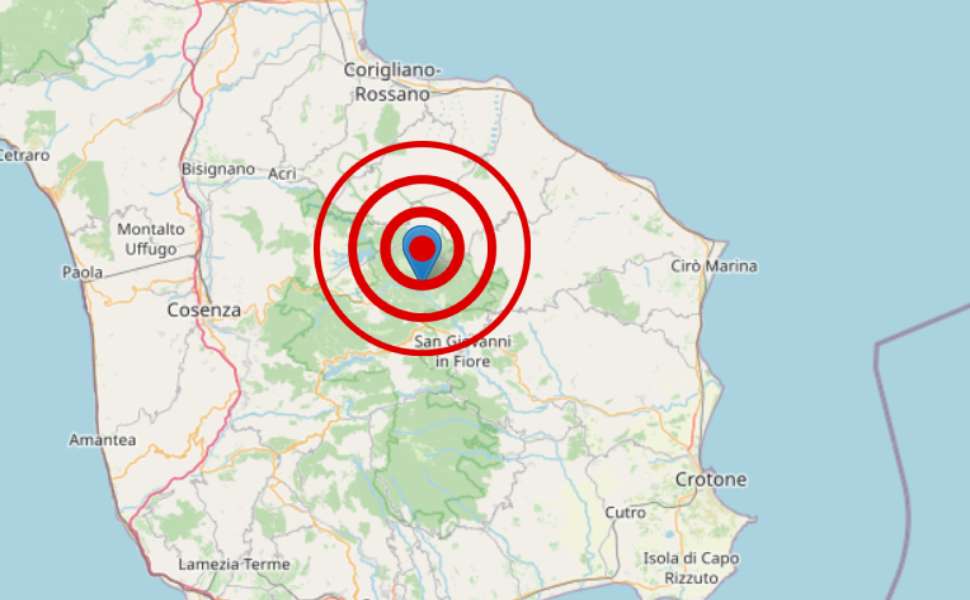 Scossa terremoto sila san giovanni in fiore