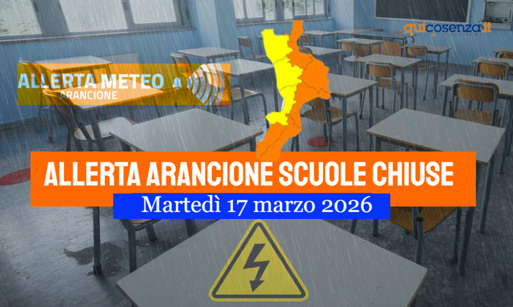 Scuole chiuse Calabria allerta arancione martedì