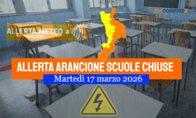 Scuole chiuse Calabria allerta arancione martedì