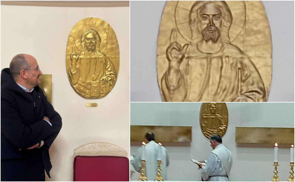 Arte e fede a Cosenza: nella Chiesa di Cristo Re, inaugurato il bassorilievo "Cristo Maestro" 51 bassorilievo cristo re