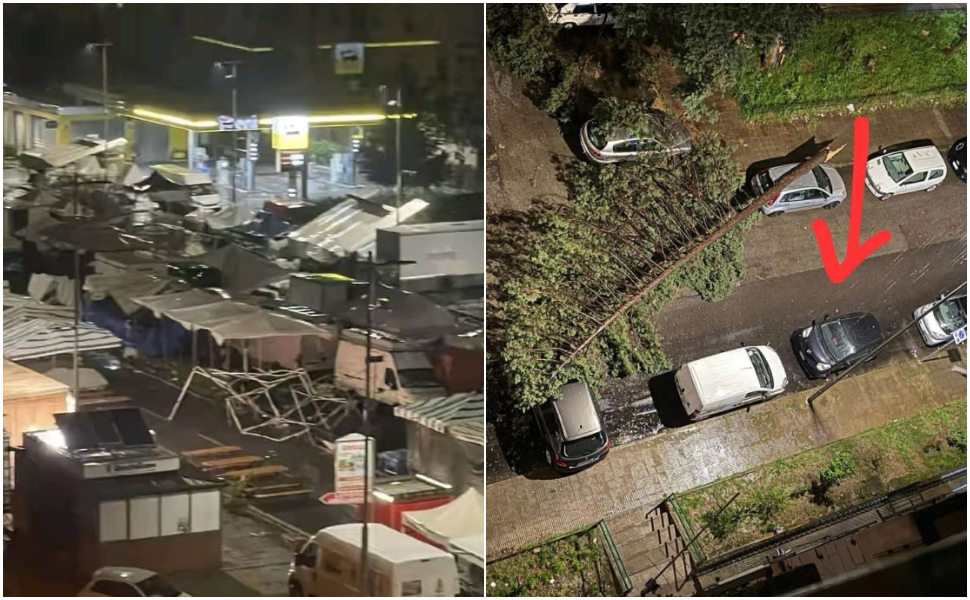 Bomba d’acqua si abbatte su Cosenza: primi danni alla Fiera di San Giuseppe, cade un albero a Vaglio Lise 51 cosenza bomba d'acqua fiera
