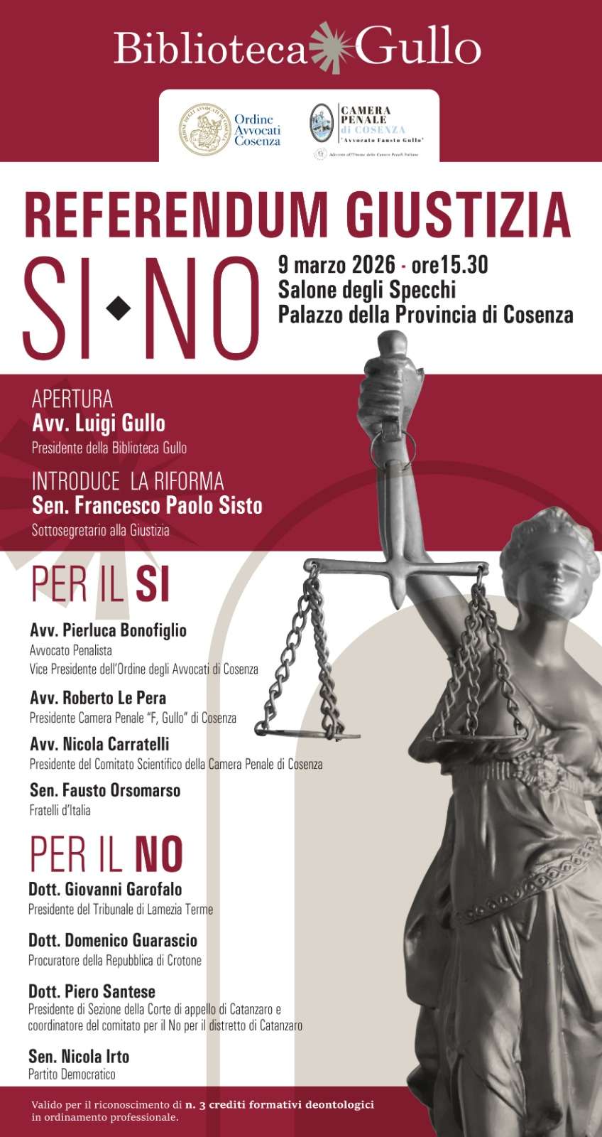 locandina Referendum giustizia biblioteca gullo