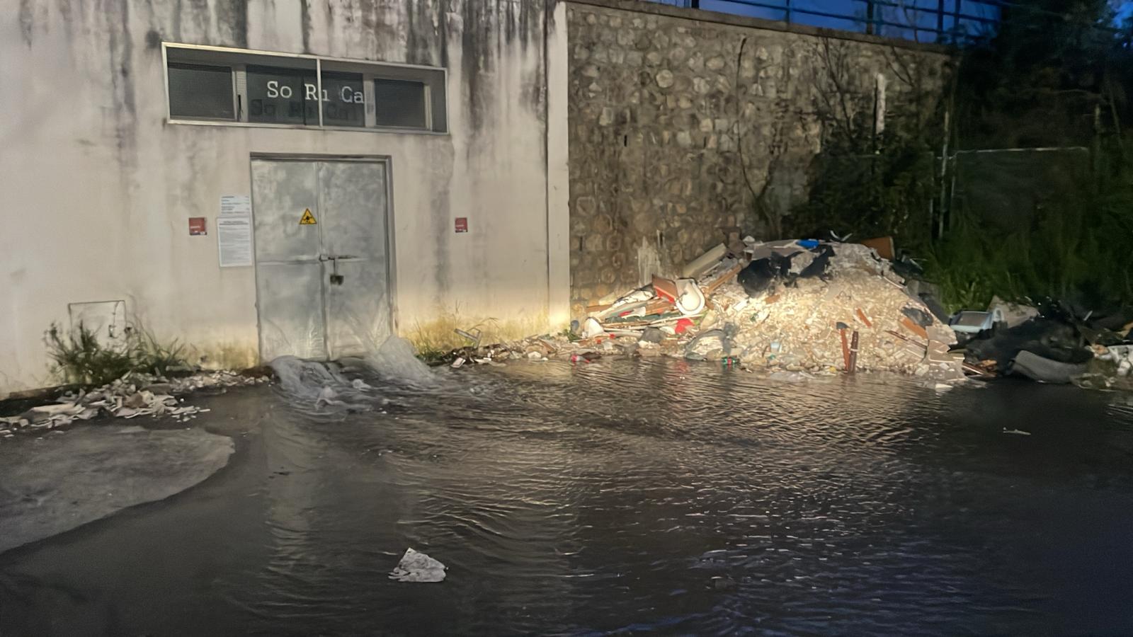 Cosenza: allagamento al serbatoio Sorical di via De Rada