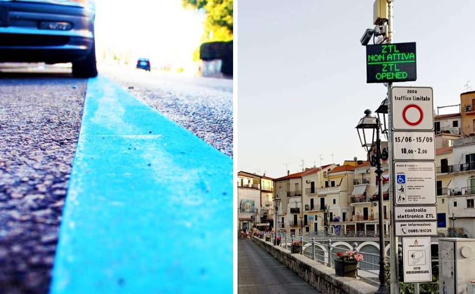 Comune Diamante - strisce blu e ZTL