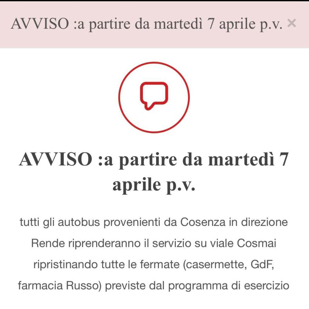 Consorzio TPL bus da Cosenza a Rende