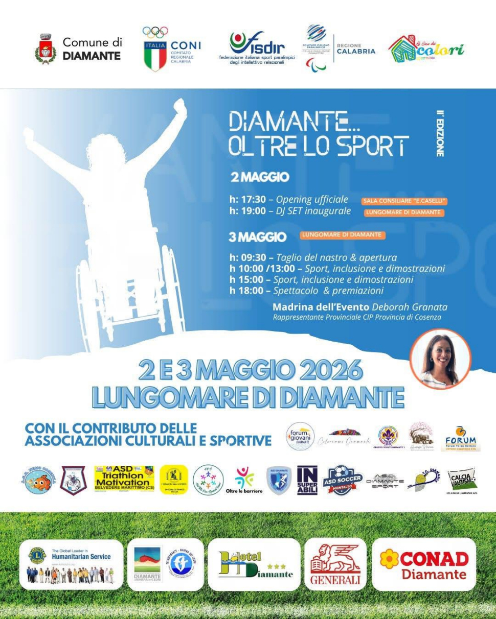 "Diamante Oltre lo Sport 2026": la pratica sportiva diventa motore dell'inclusione e abbatte le barriere 52 Diamante oltre lo sport 2026