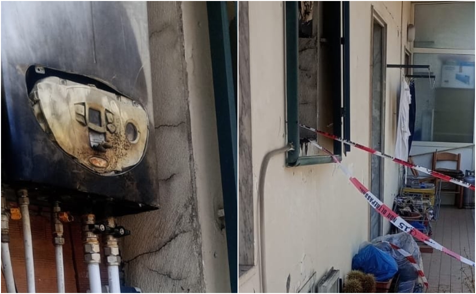 Esplode una caldaia esterna
