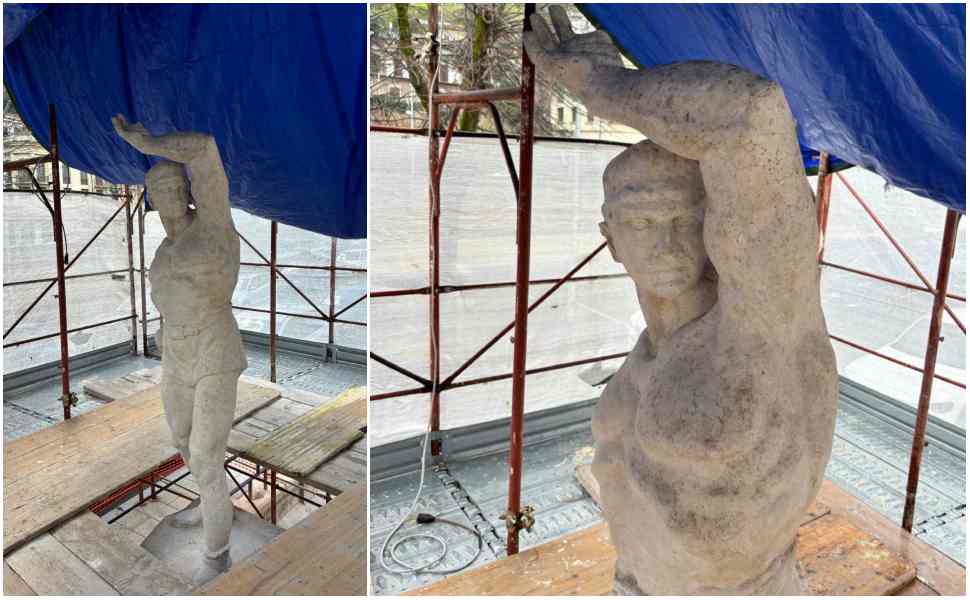 Cosenza, quasi ultimato il restauro della Fontana del Balilla. Caruso incontra Mattia Rago 53 Fontana del Balilla restauro 4