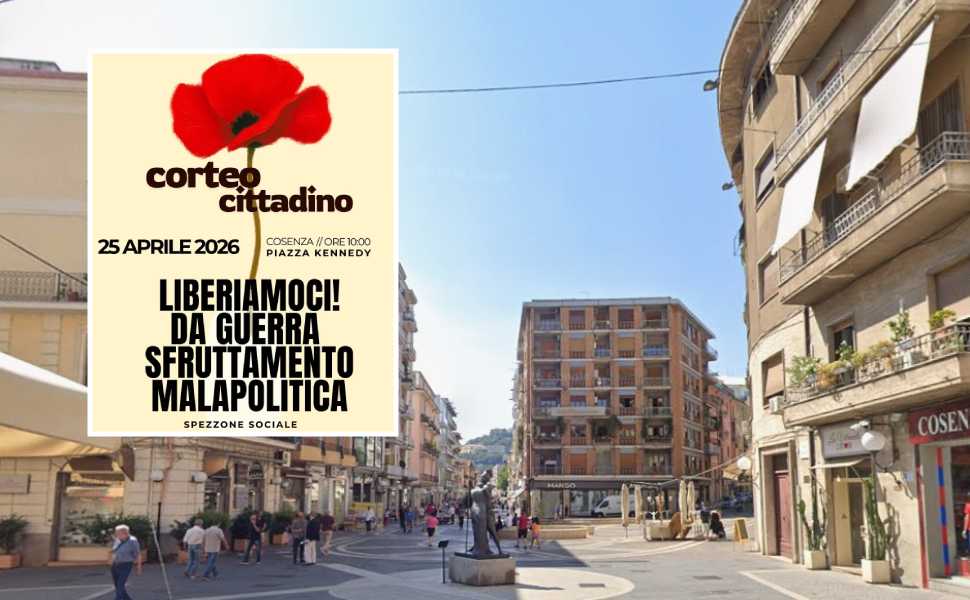 La base corteo cosenza 25 aprile da piazza kennedy