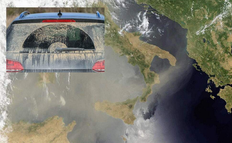 Sabbia deserto scirocco pioggia sporca Calabria
