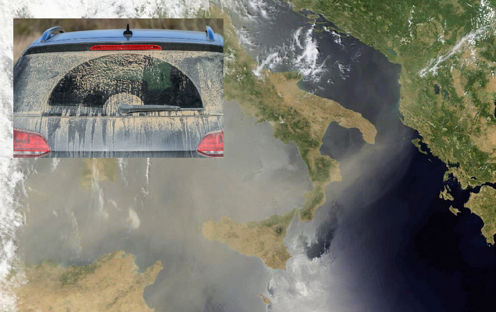 Sabbia deserto scirocco pioggia sporca Calabria