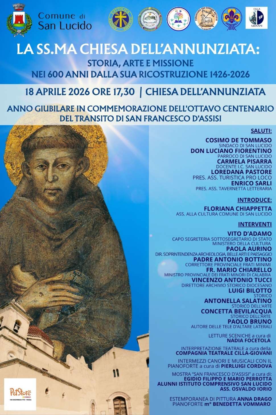 San Lucido - Chiesa della Santissima Annunziata convegno 18 aprile 2026