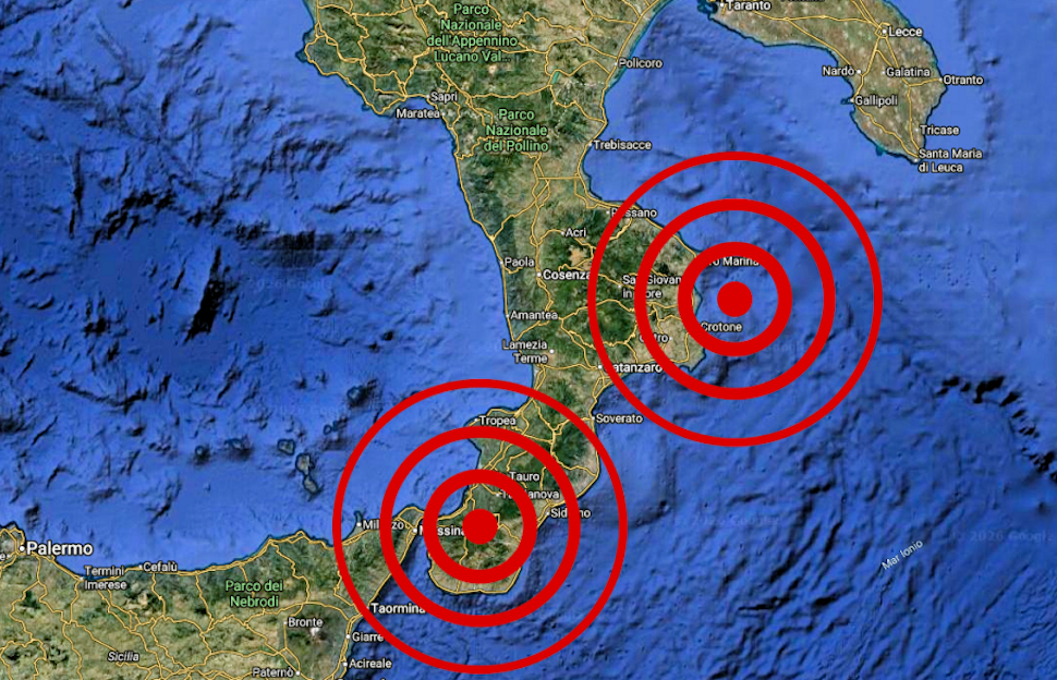 Due scosse di terremoto registrate in Calabria. Magnitudo 2.5, epicentro nel reggino e sullo Jonio 51 Scosse di terremoto Calabria