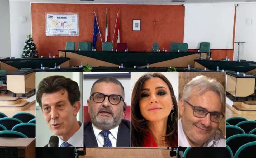 consiglio comunale rende - Marco Ghionna, Gianluca Garritano, Eugenio Trombino, Stefania Galassi