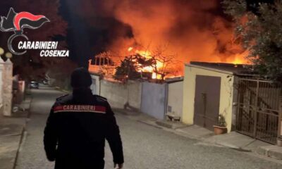 incendio frascineto capodanno carabinieri