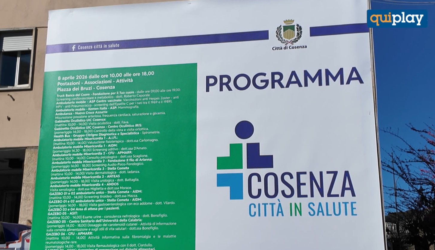 Cosenza, torna “Città in Salute”. Prevenzione, screening e consulenze per i cittadini