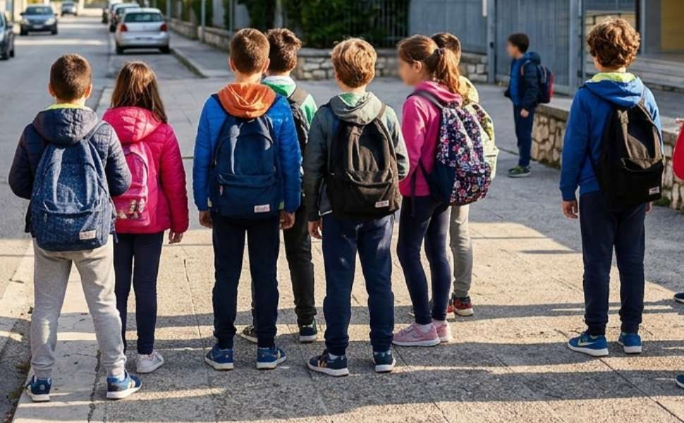 Bambini attesa autobus generico - vicenda castrolibero teatro