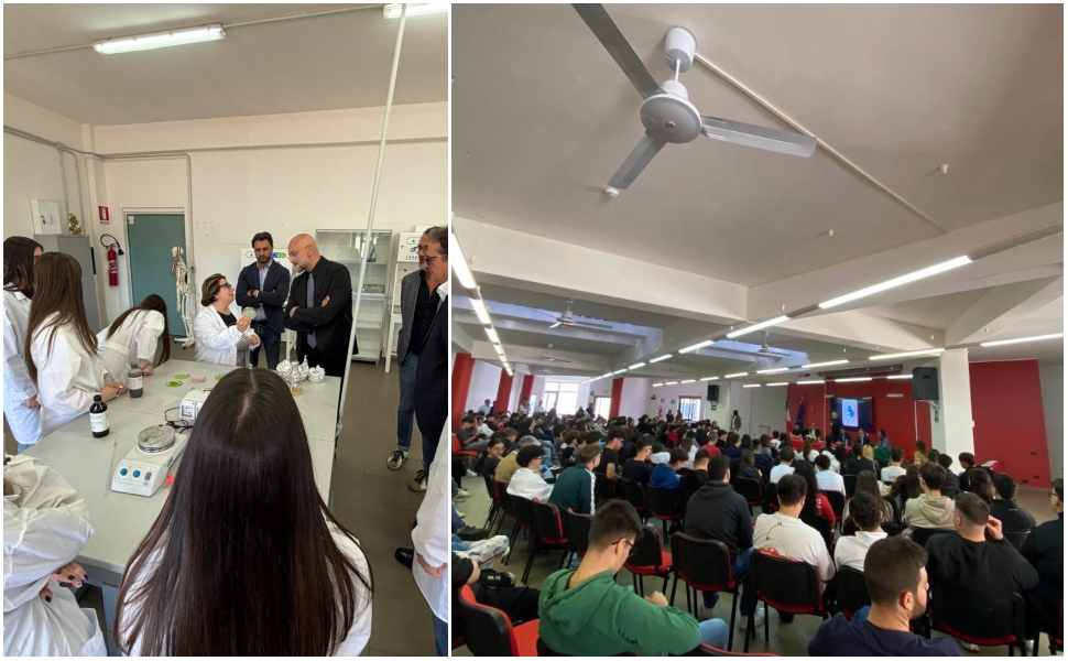 Co-Ro, Faragalli in visita all'Istituto Majorana: «L'esempio di una scuola che funziona» 52 Faragalli Majorana 2