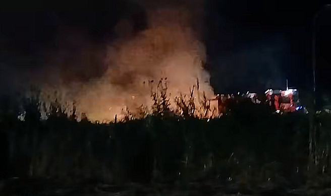 Incendio e fiamme museo archeologica di sibari