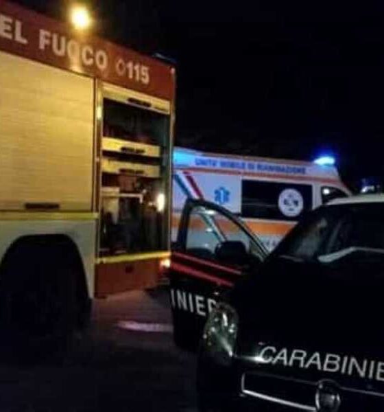 Incidente Lattarico - vigili fuoco, carabinieri ambulanza 118