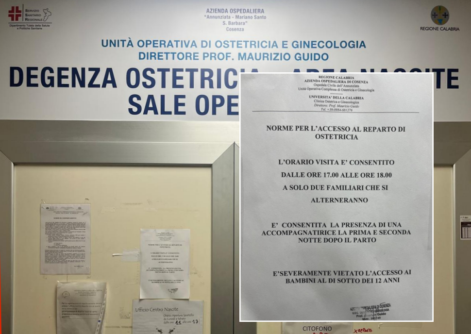 Ostetricia Cosenza OSpedale nonno lettera