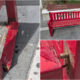 Panchina rossa cosenza - maria rosaria sessa vandalizzata