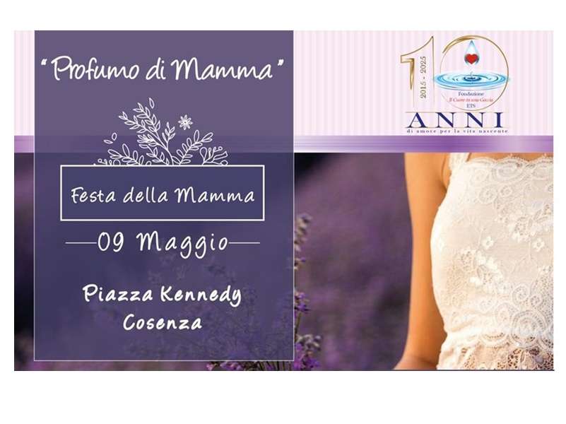 “Profumo di Mamma” torna a Cosenza: solidarietà e sostegno alle fragilità prenatali 52 Profumo di mamma il cuore in una goccia