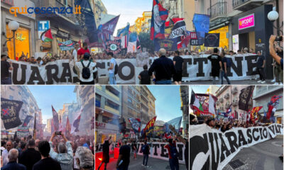 Protesta tifosi del Cosenza Guarascio