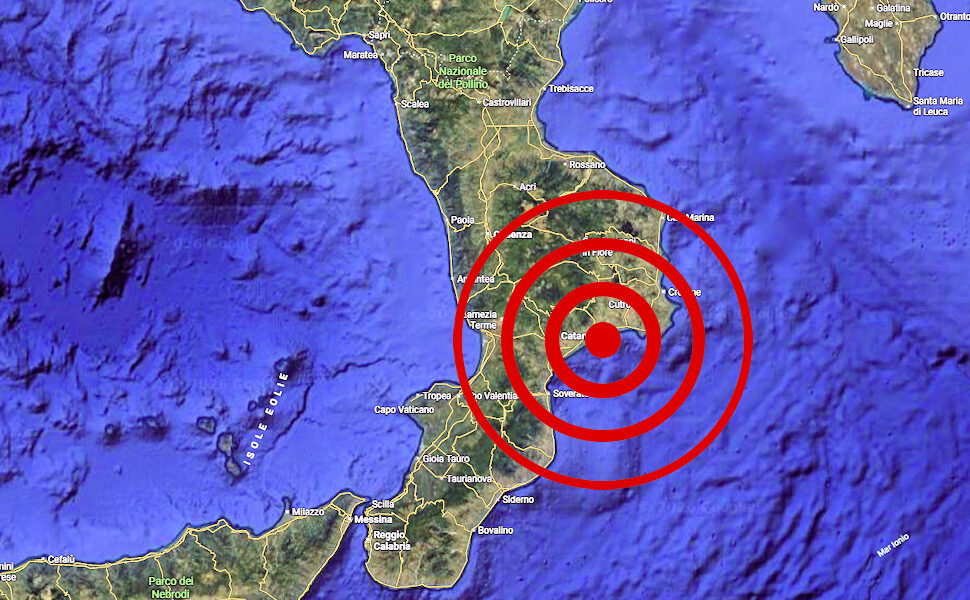 Scossa di terremoto in Calabria Sellia Marina