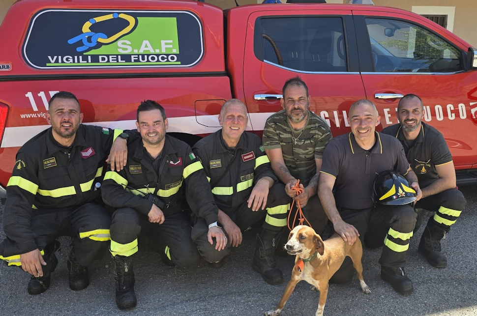 Vigili del fuoco Cosenza salvataggio Domanico