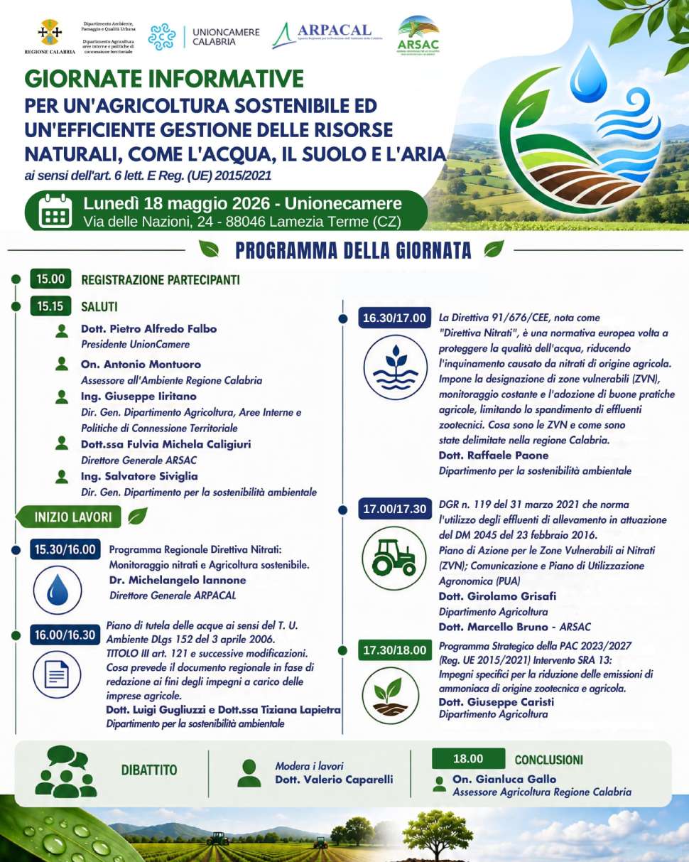 agricoltura sostenibile - giornate informative calabria
