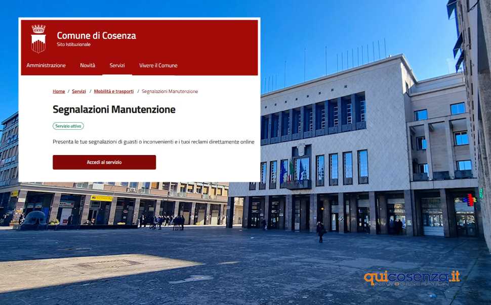 Segnalare guasti a Cosenza: nuovo servizio online del Comune per reclami e richieste d'intervento 51 comune servizio guasti cosenza 01