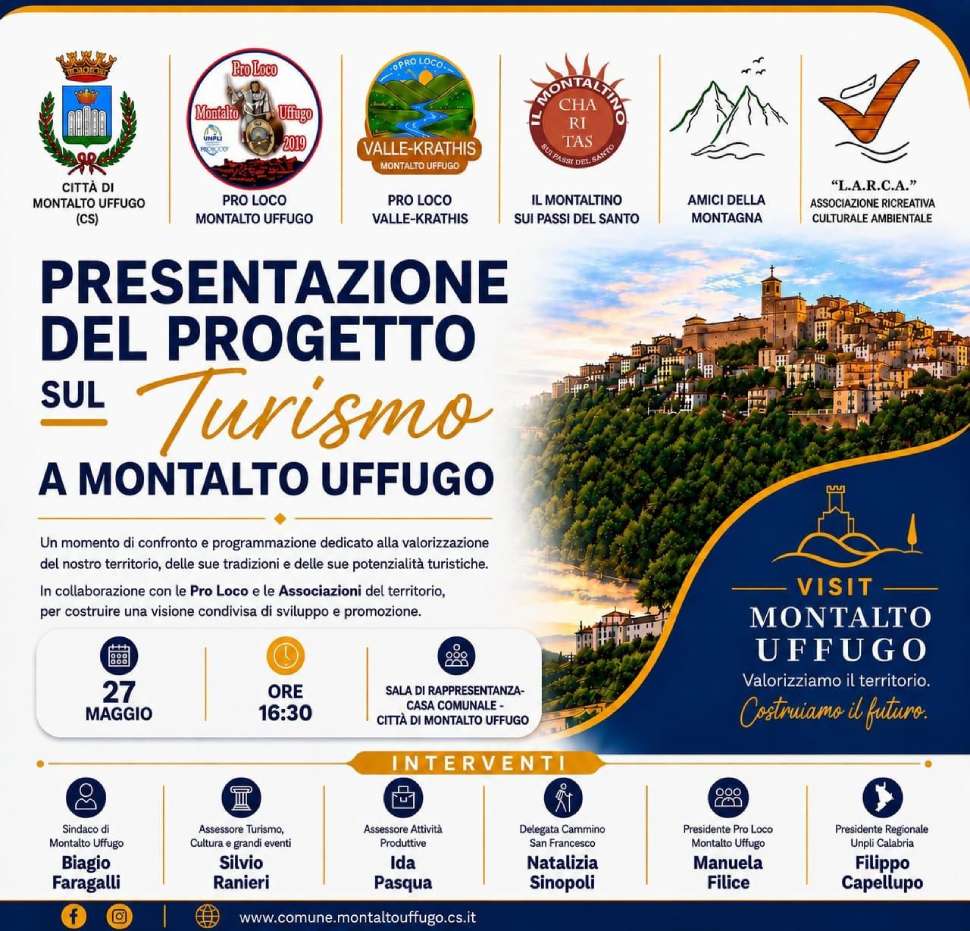 Turismo a 360° a Montalto Uffugo: piano strategico per rilanciare cultura, natura ed enogastronomia 52 locandina Turismo Montalto