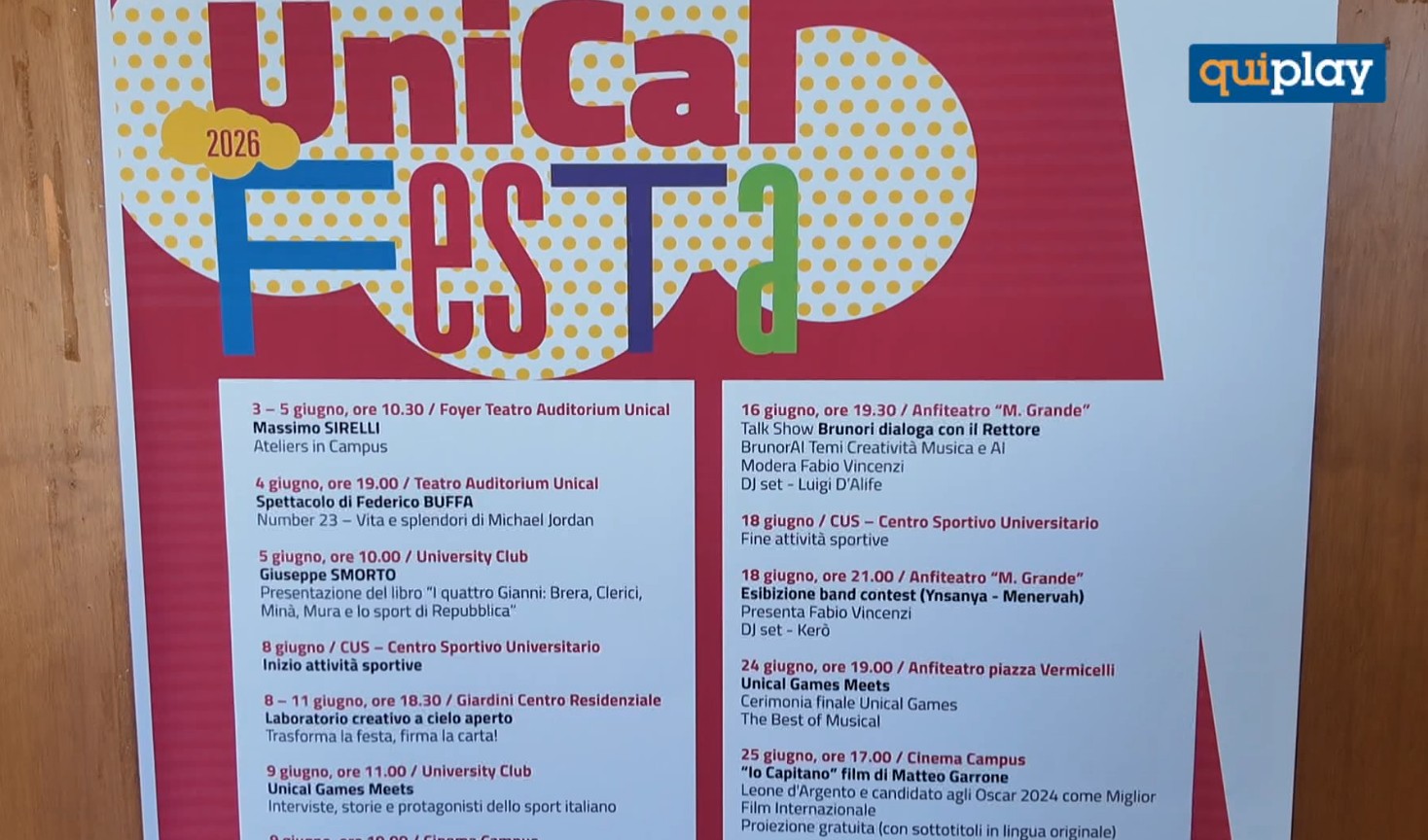 UnicalFesta 2026 al via il 3 giugno: eventi gratuiti, concerti e Unical Games 86 UnicalFesta 2026 al via il 3 giugno: eventi gratuiti, concerti e Unical Games