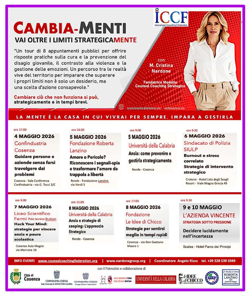 “Amore o pericolo?”: a Rende i segnali della violenza e l'importanza della prevenzione 53 violenza prevenzione - Amore o pericolo - Nardone - locandina