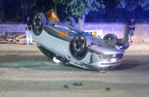 Auto ribaltata via Popilia incidente