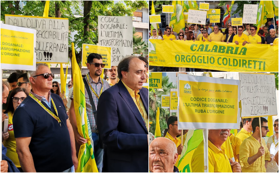 Coldiretti olio e grano Cosenza protesta